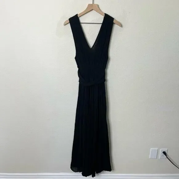 Jens Pirate Booty Free People Prism Black V Neck Gauzy Maxi Dress Womens Size XS - Picture 3 of 6